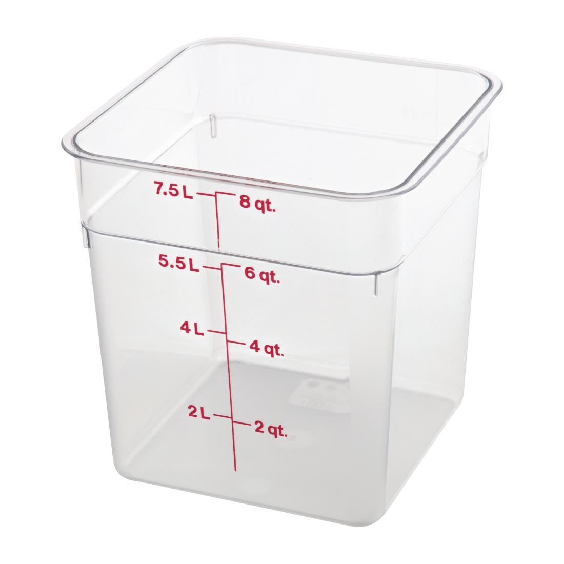Cambro Square Polycarbonate Food Storage Container 7.6 Ltr (Pack of 6) - DB011 Cambro