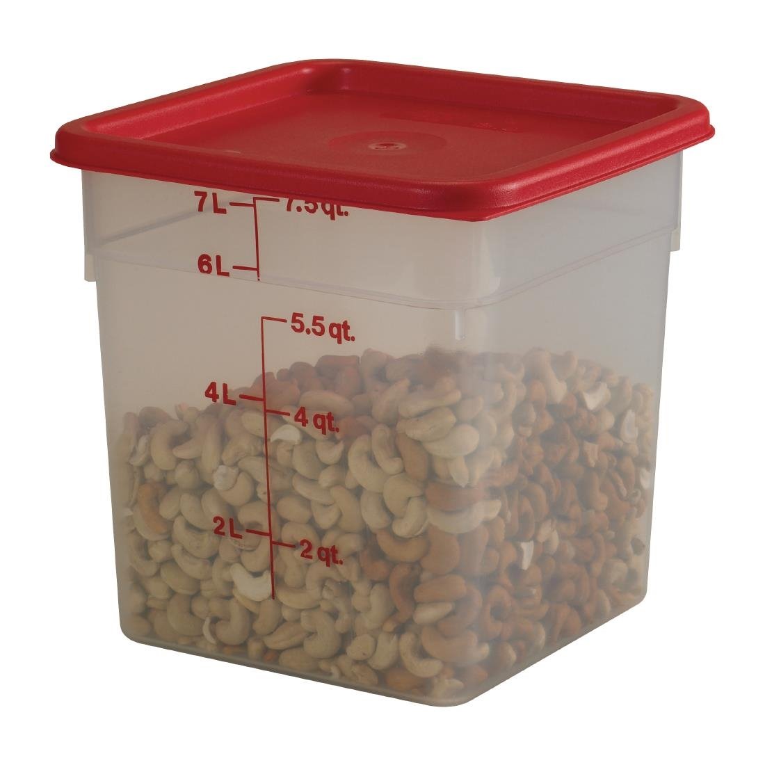 Cambro Camsquare Food Storage Container Lid Red - DB015 Cambro