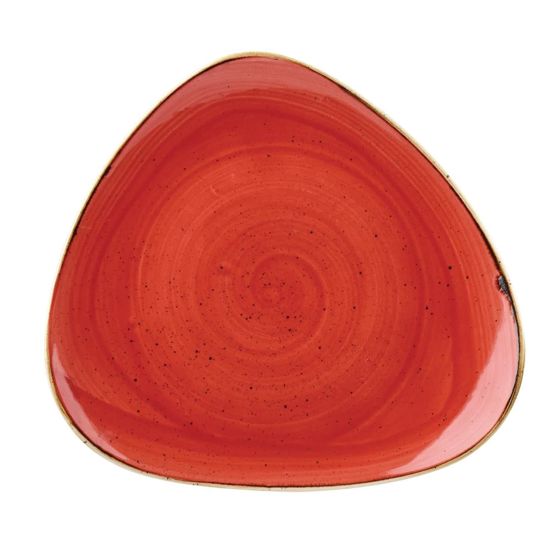 Churchill Stonecast Triangle Plates Berry Red 311mm (Pack of 6) - DB065 Plates Churchill