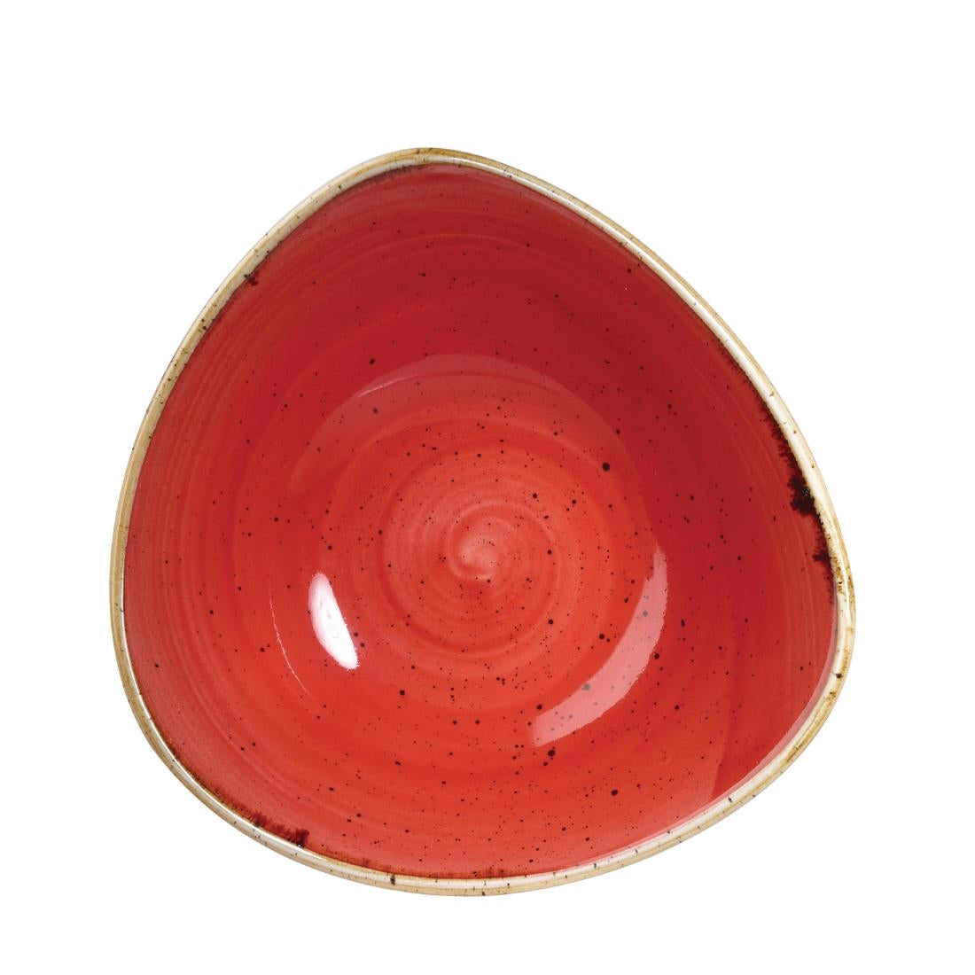 Churchill Stonecast Triangle Bowls Berry Red 235mm (Pack of 12) - DB068 Bowls Churchill