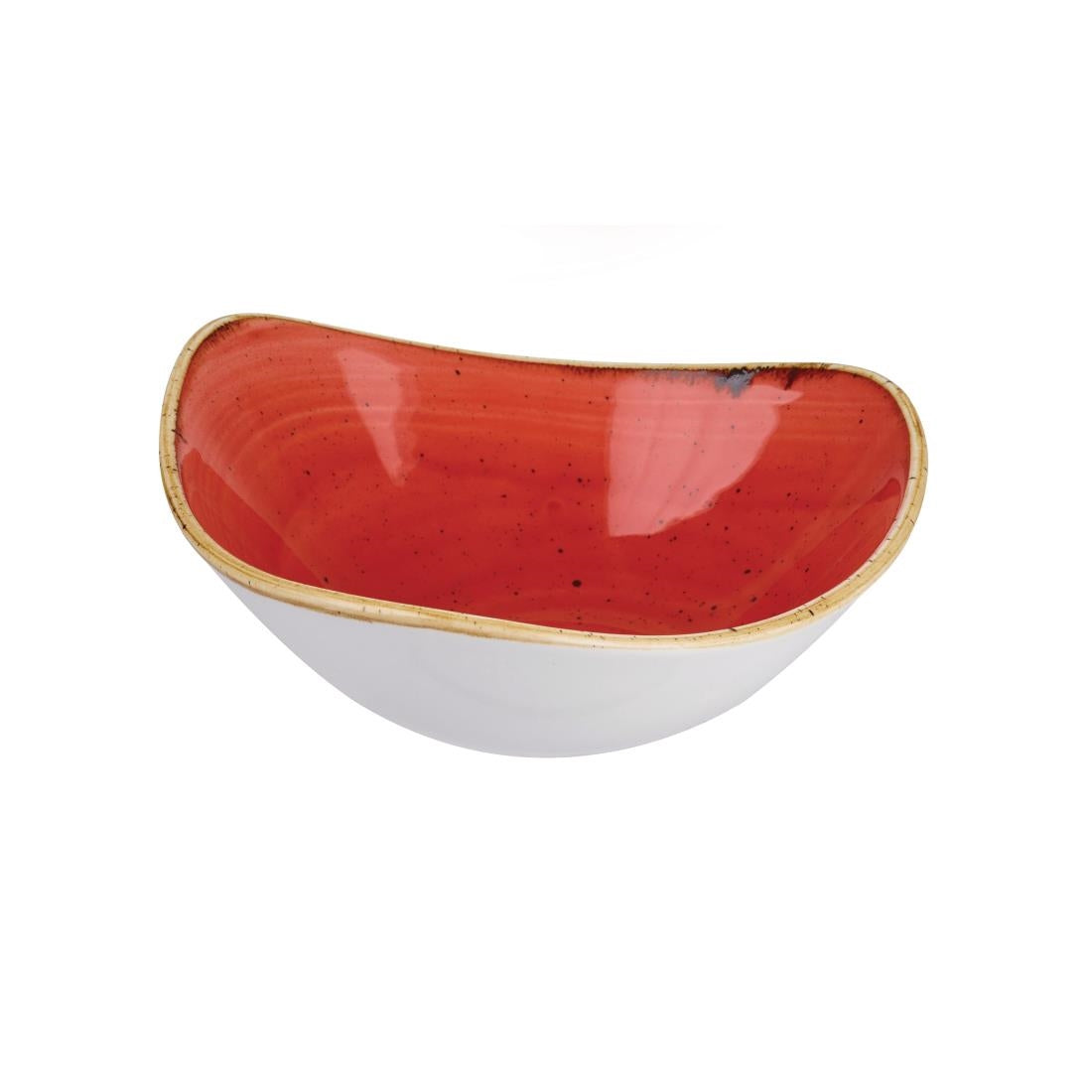 Churchill Stonecast Triangle Bowls Berry Red 235mm (Pack of 12) - DB068 Bowls Churchill