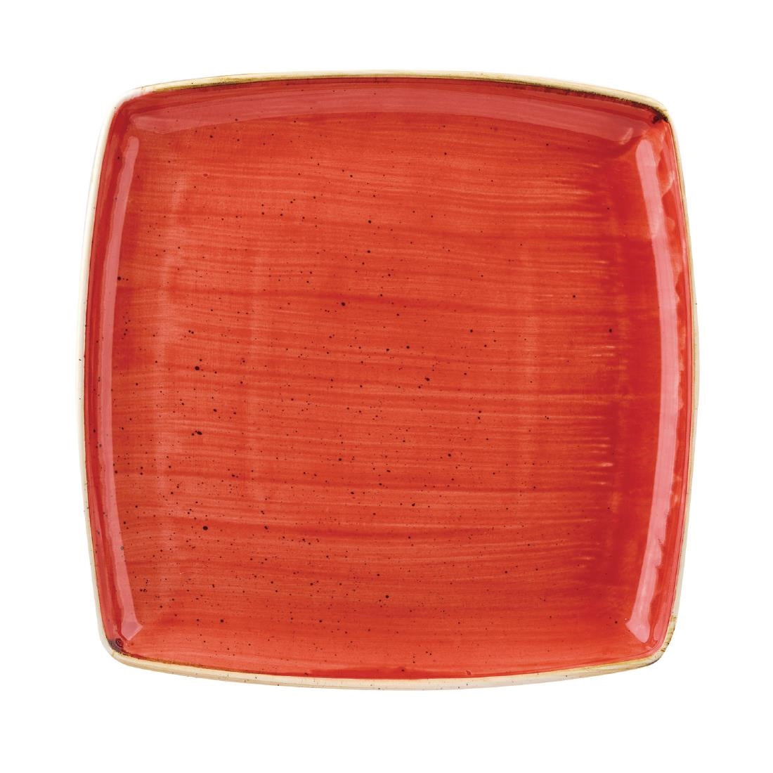 Churchill Stonecast Square Plate Berry Red 268 x 268mm (Pack of 6) - DB071 Plates Churchill