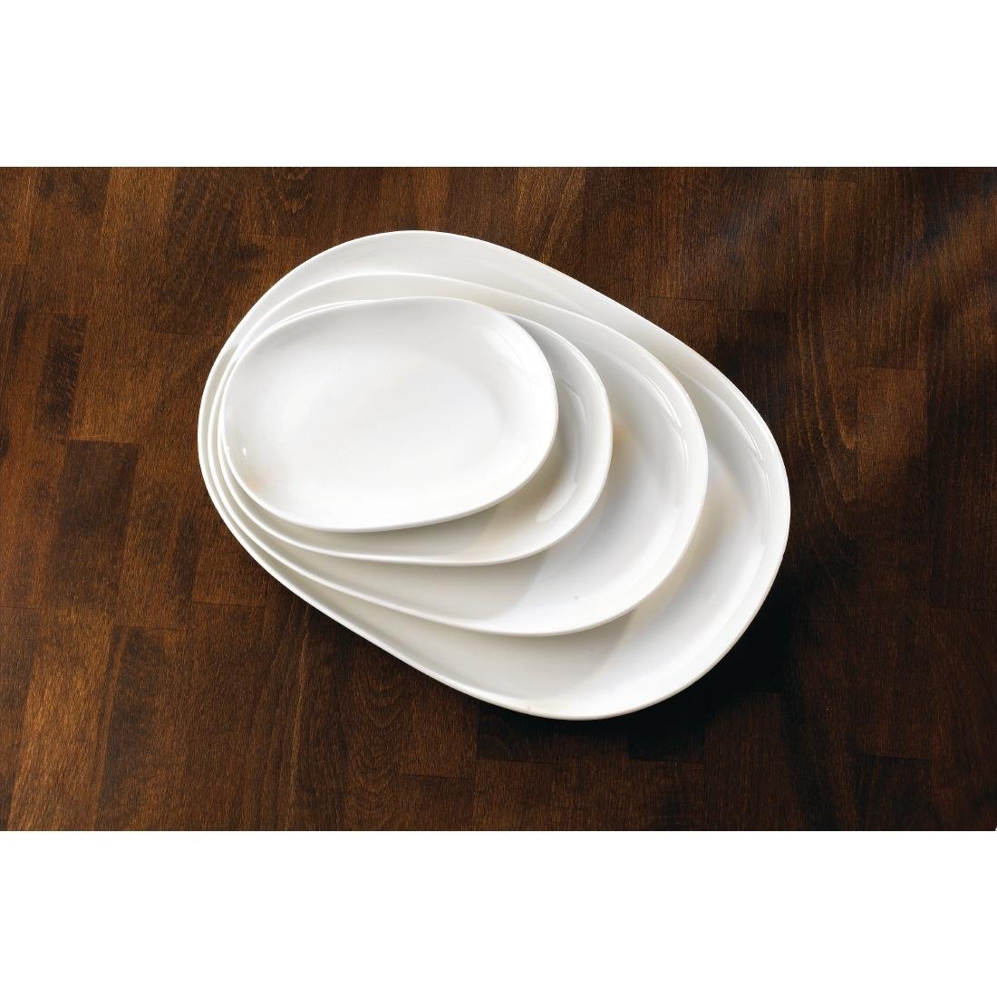 Churchill Alchemy Moonstone Oval Plates 225mm (Pack of 12) - DN517 Plates Churchill