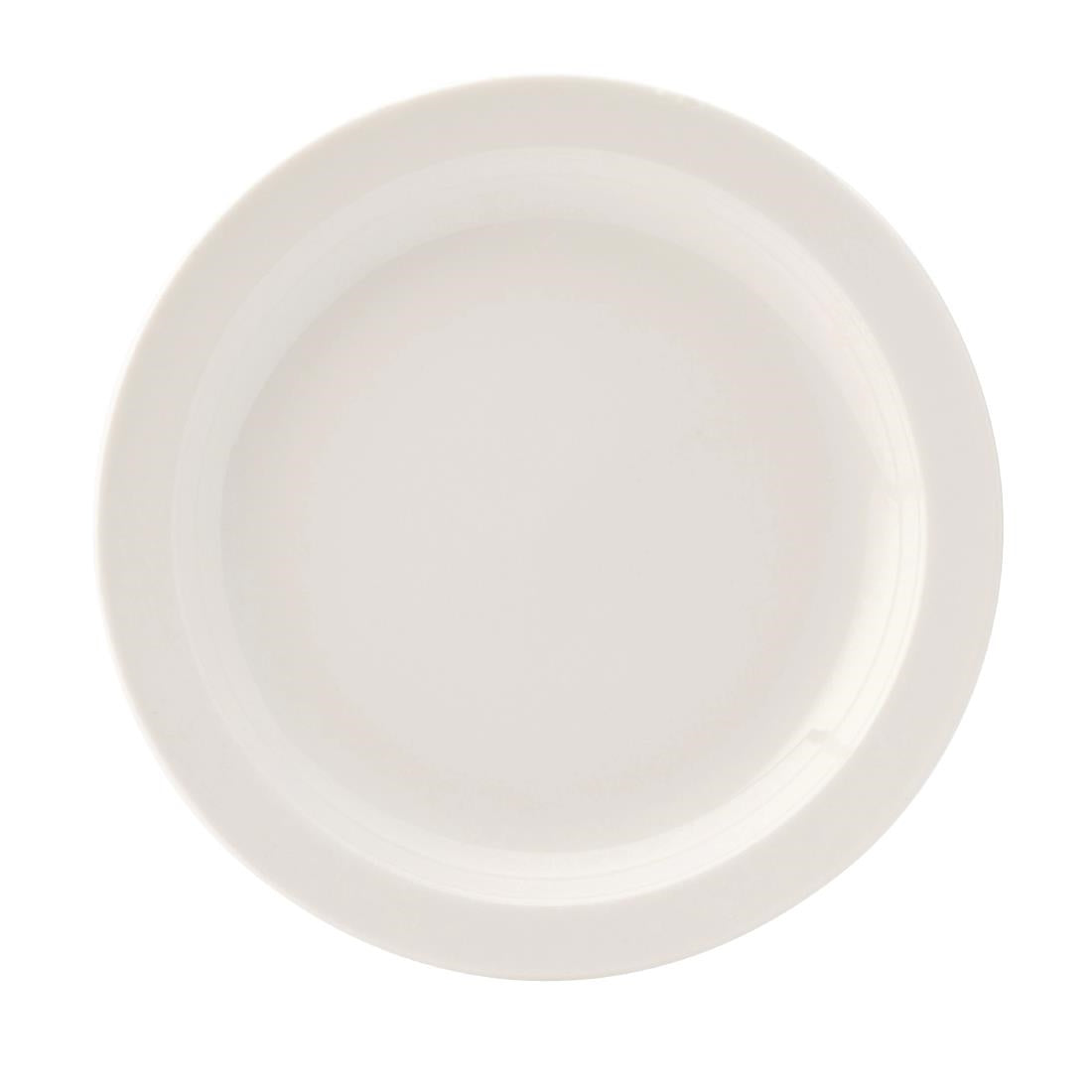 Utopia Pure White Narrow Rim Plates 167mm (Pack of 36) - DB610 Plates Utopia