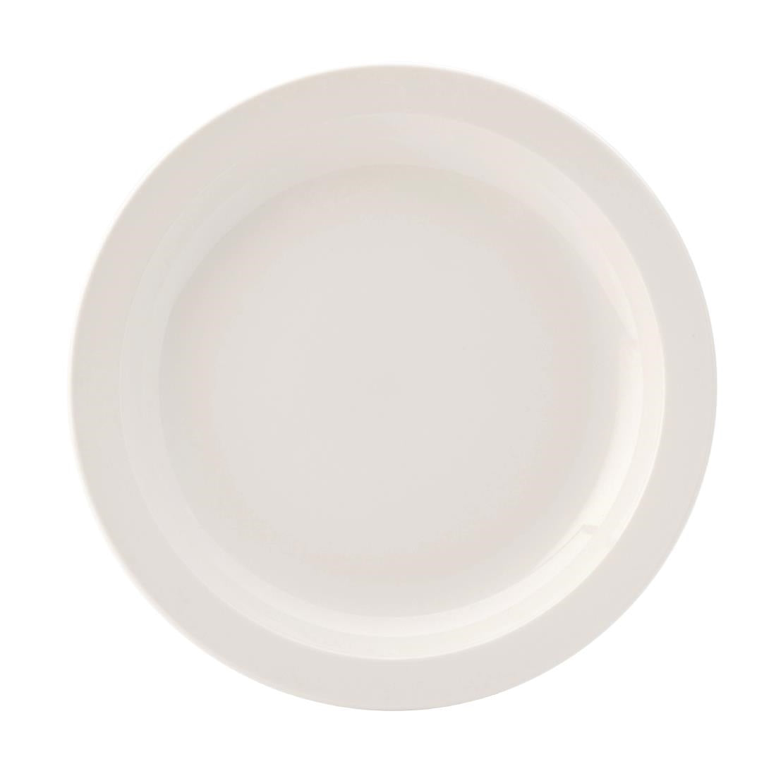 Utopia Pure White Narrow Rim Plates 254mm (Pack of 18) - DB612 Plates Utopia