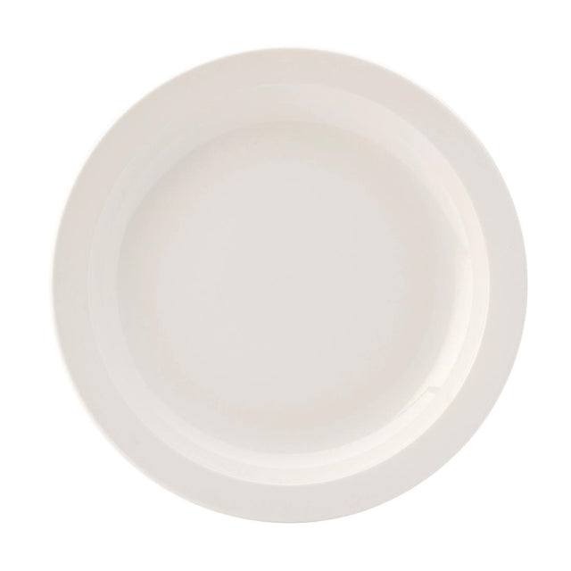 Utopia Pure White Narrow Rim Plates 254mm (Pack of 18) - DB612 Plates Utopia