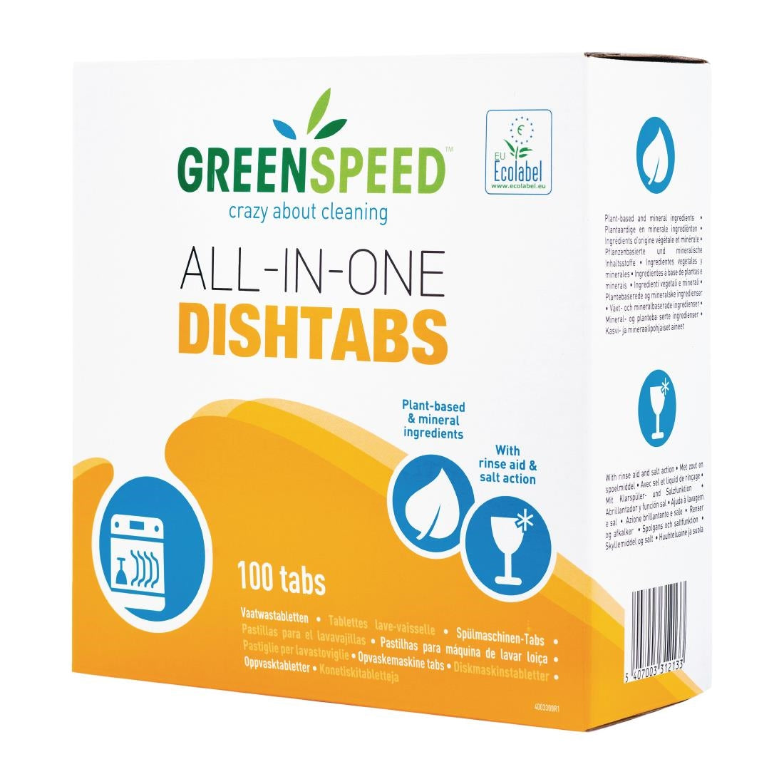 Greenspeed All-in-One Dishwasher Tablets (Pack of 100) - CX178 Greenspeed
