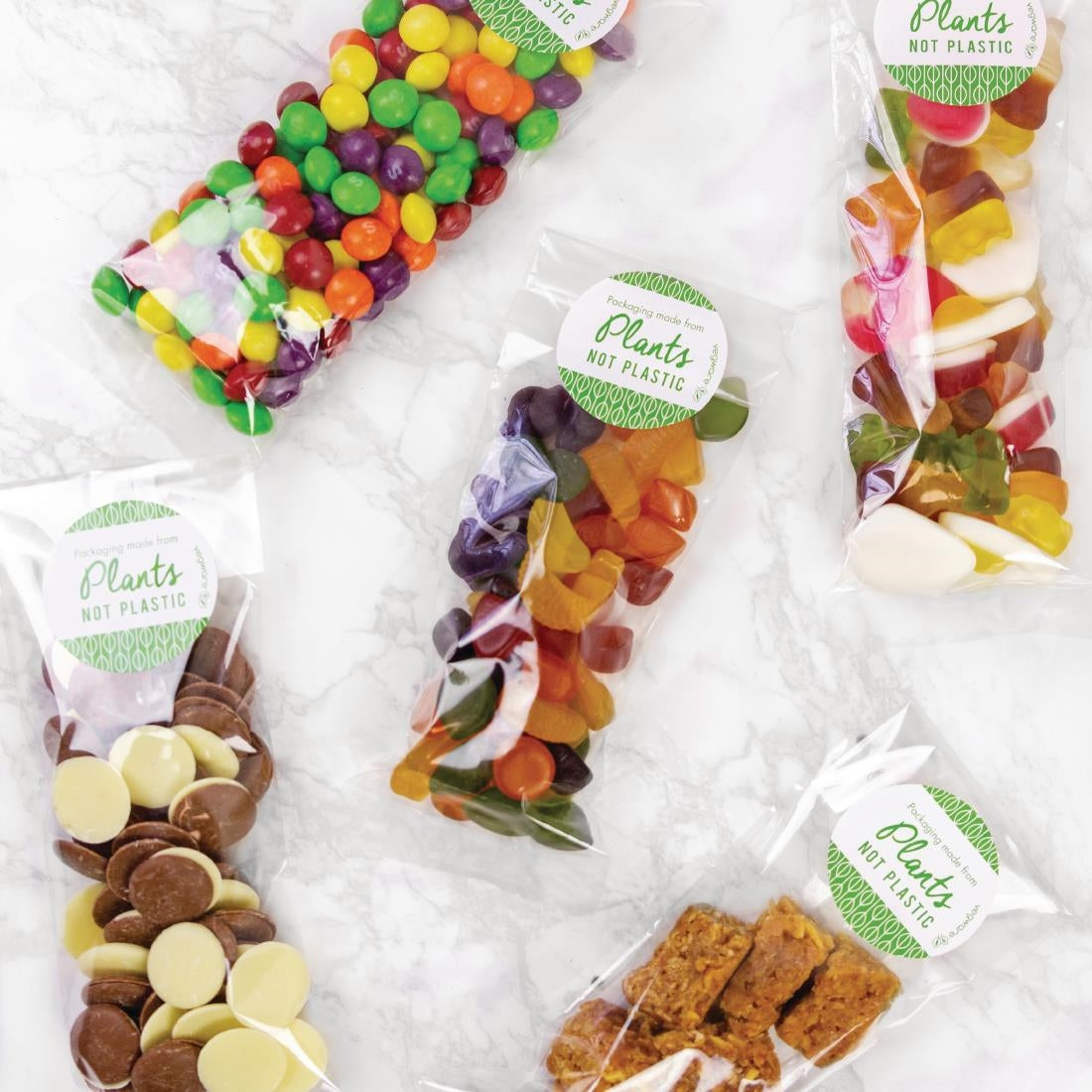 Vegware Compostable NatureFlex Bags Clear 70 x 210mm (Pack of 1000) - DB912 Vegware