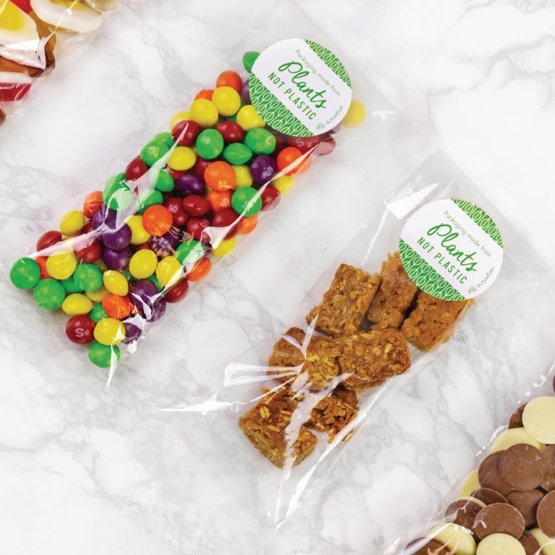 Vegware Compostable NatureFlex Bags Clear 70 x 210mm (Pack of 1000) - DB912 Vegware