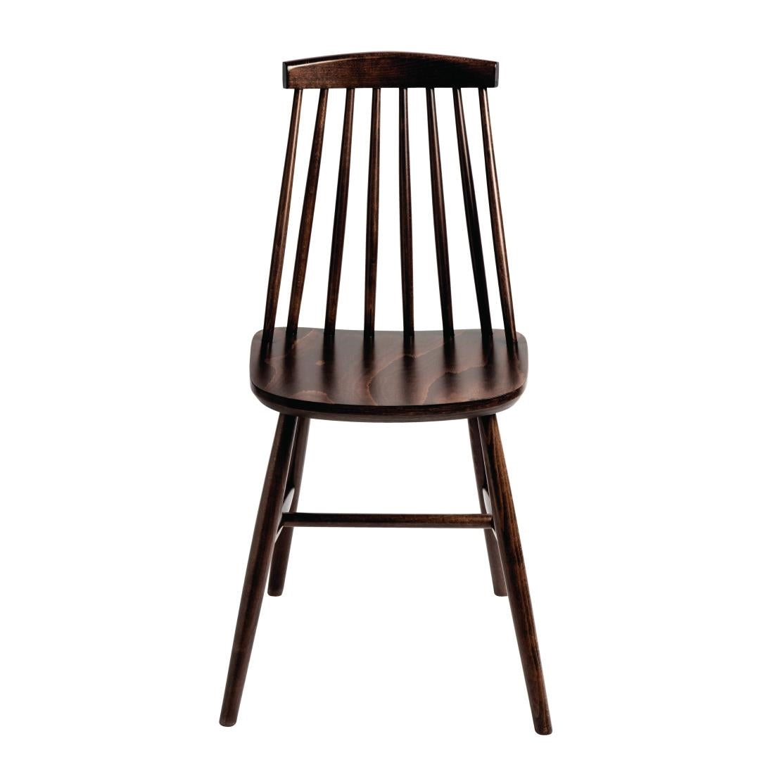 Fameg Farmhouse Angled Side Chairs Walnut Effect (Pack of 2) - DC352 Wooden Dining Chairs Fameg