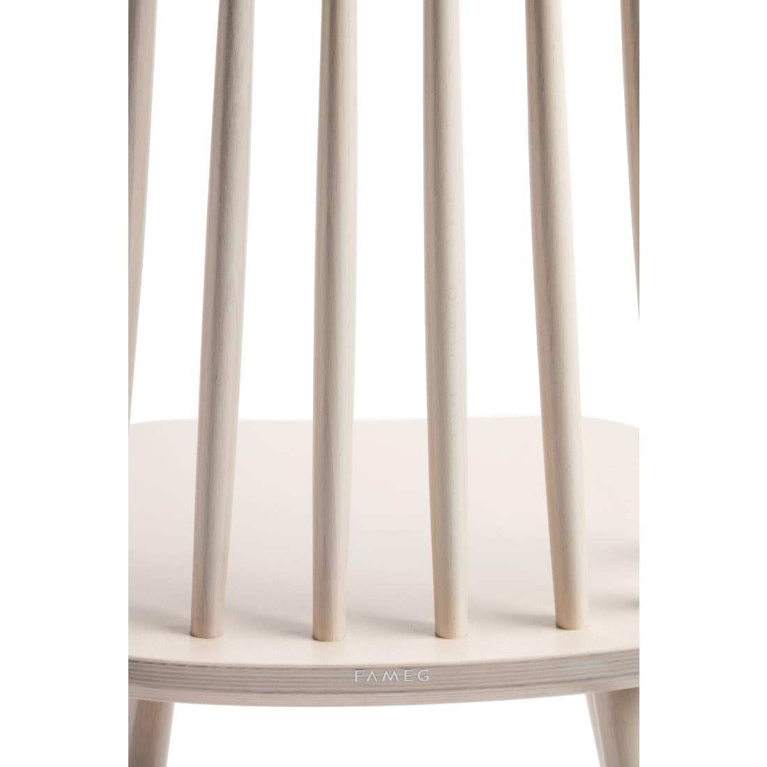 Fameg Farmhouse Angled Side Chairs White (Pack of 2) - DC354 Wooden Dining Chairs Fameg