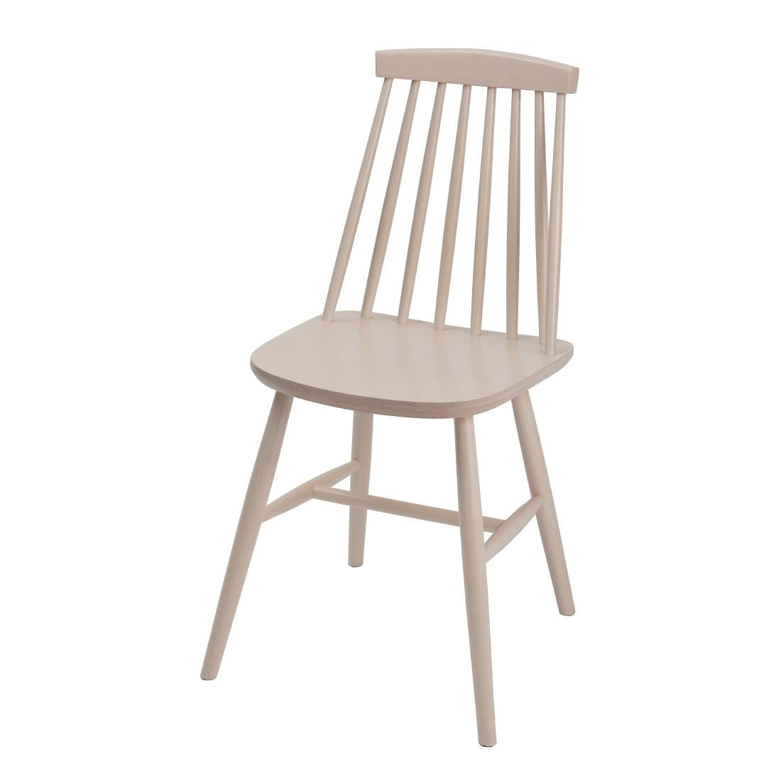 Fameg Farmhouse Angled Side Chairs White (Pack of 2) - DC354 Wooden Dining Chairs Fameg