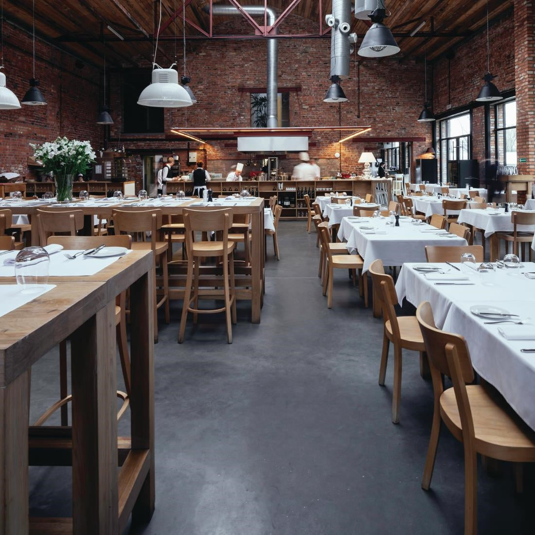 Fameg Plain Side Chairs Natural Beech (Pack of 2) - DC356 Wooden Dining Chairs Fameg