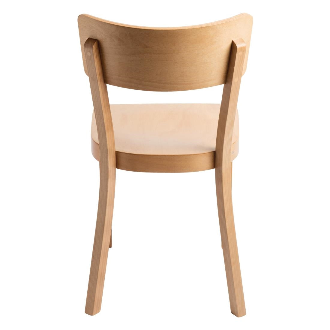 Fameg Plain Side Chairs Natural Beech (Pack of 2) - DC356 Wooden Dining Chairs Fameg