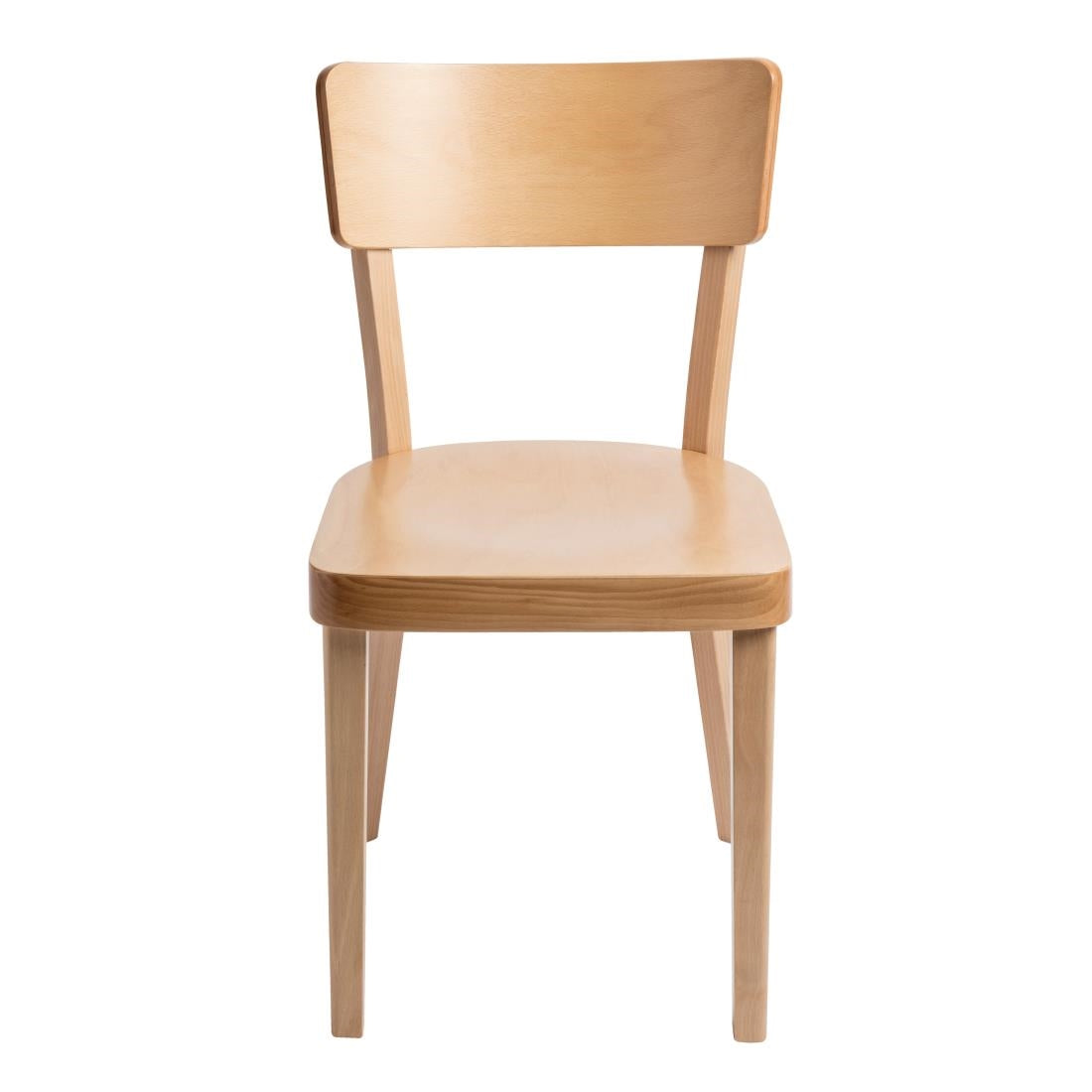 Fameg Plain Side Chairs Natural Beech (Pack of 2) - DC356 Wooden Dining Chairs Fameg