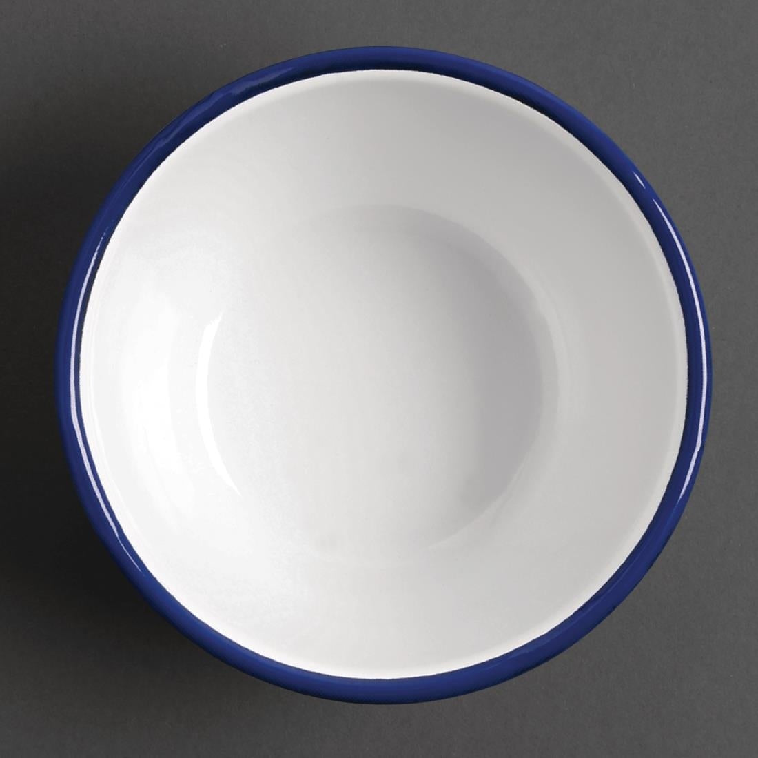 Olympia Enamel Pudding Bowls 155mm (Pack of 6) - DC389 Bowls Olympia