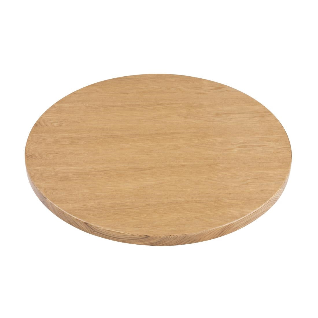 Bolero Pre-drilled Round Table Top Natural Ash Veneer 600mm - DC469 Wood Effect Table Tops Bolero