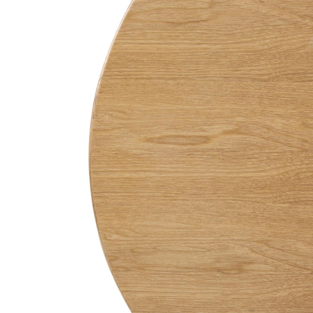 Bolero Pre-drilled Round Table Top Natural Ash Veneer 600mm - DC469 Wood Effect Table Tops Bolero