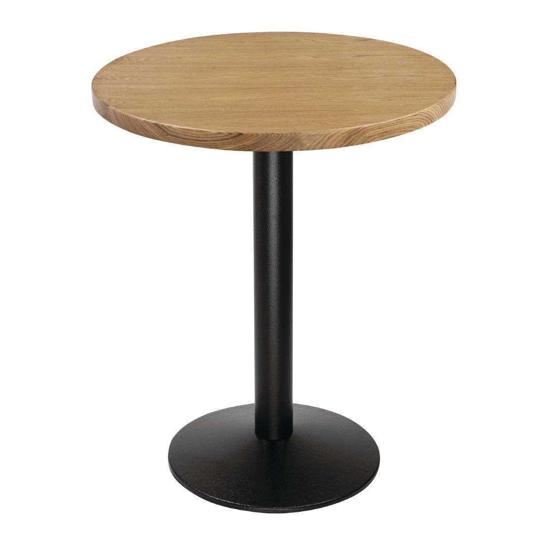Bolero Pre-drilled Round Table Top Natural Ash Veneer 600mm - DC469 Wood Effect Table Tops Bolero