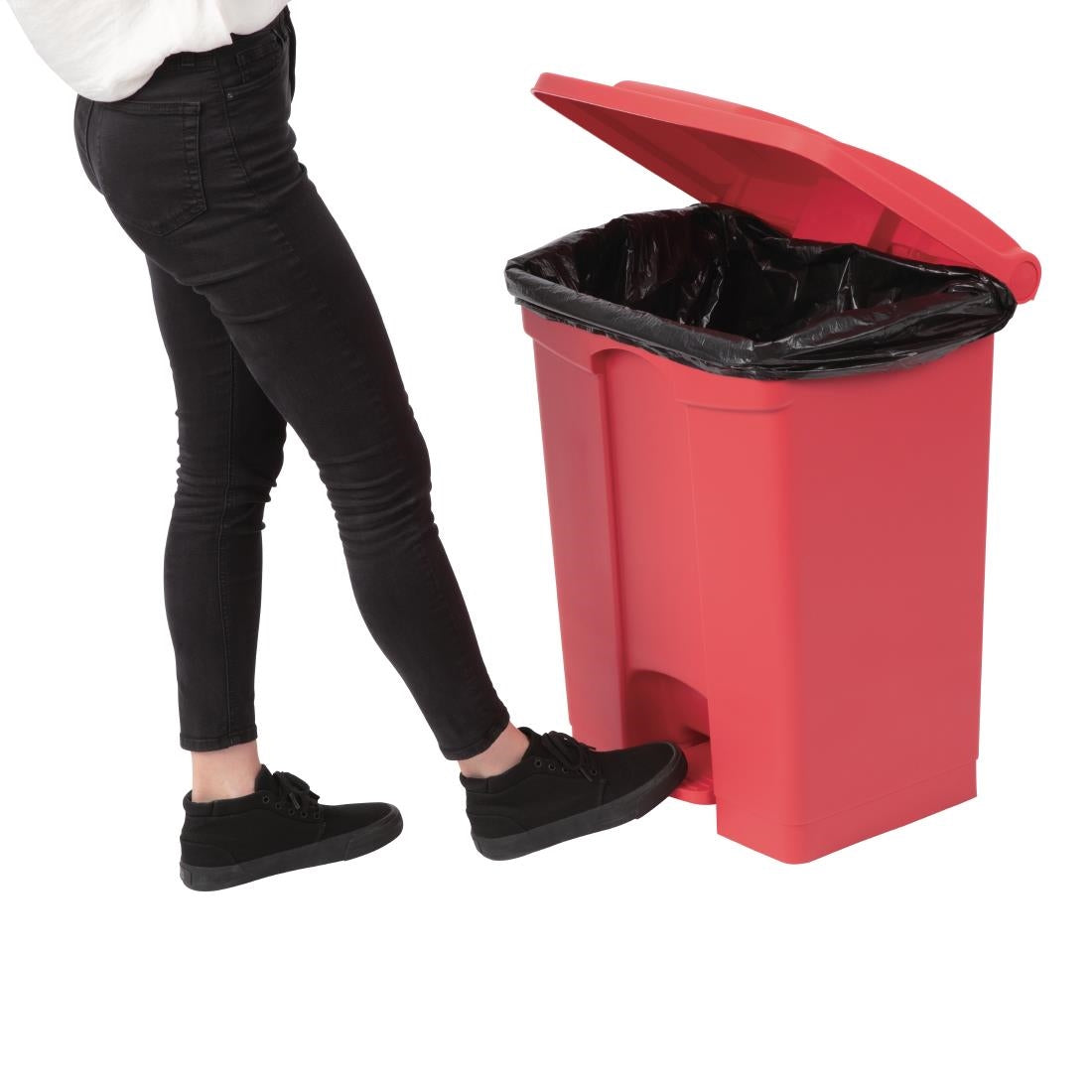 Jantex Kitchen Pedal Bin Red 65Ltr - DC710 Jantex