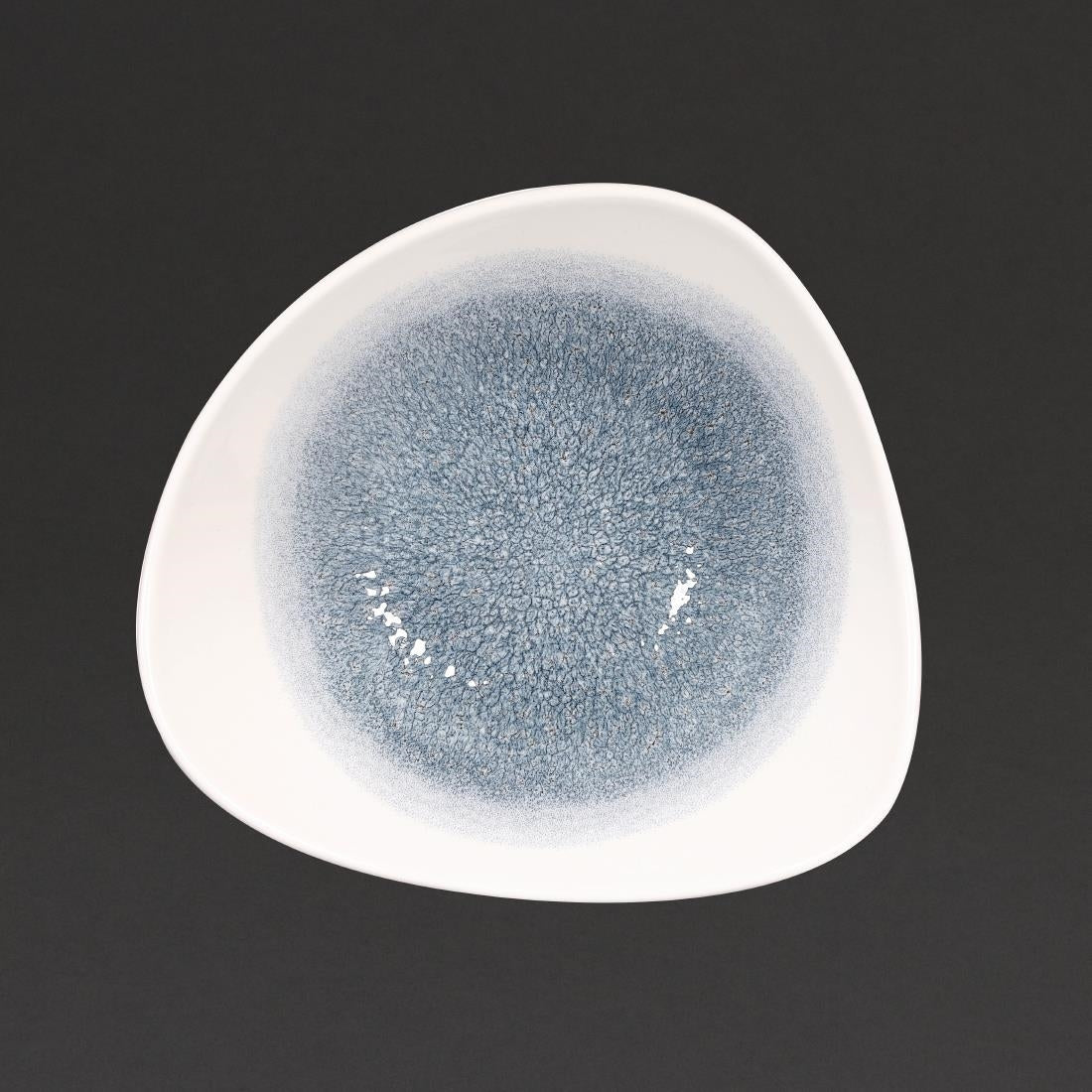 Churchill Studio Prints Raku Trace Triangular Bowl Topaz Blue (Pack of 12) - DC730 Bowls Churchill