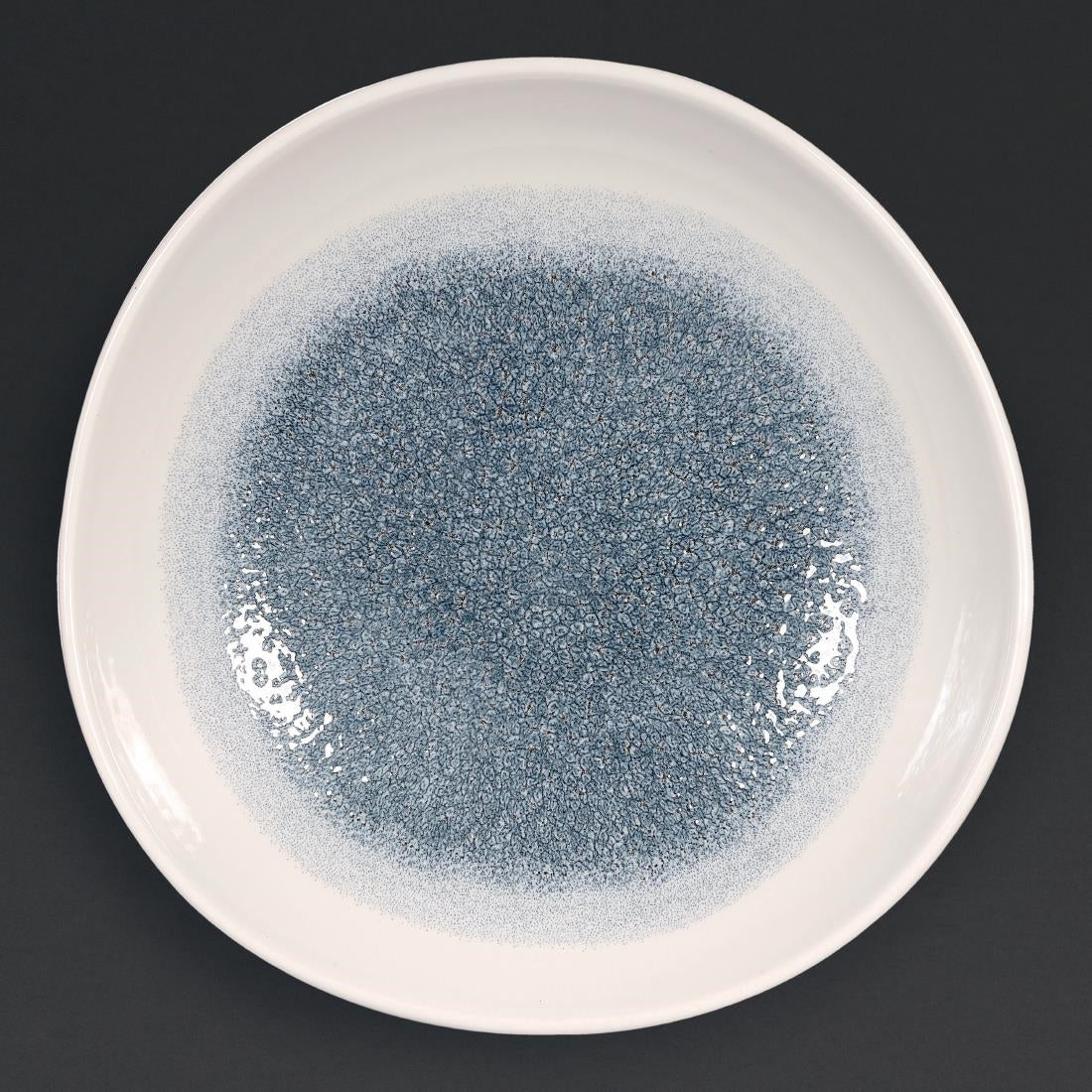 Churchill Studio Prints Raku Trace Round Trace Bowl Topaz Blue 253mm - DC733 Bowls Churchill