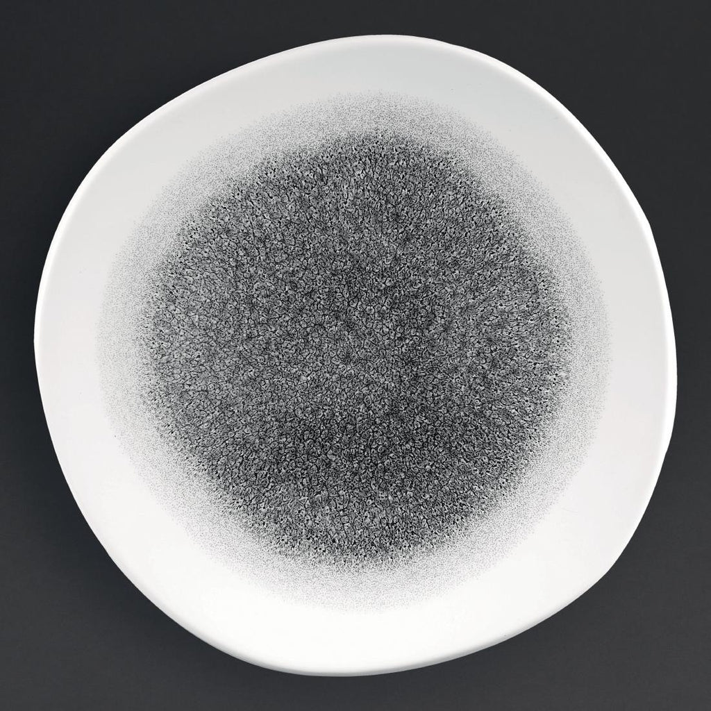 Churchill Studio Prints Raku Round Trace Plates Quartz Black 264mm (Pack of 12) - DC735 Plates Churchill