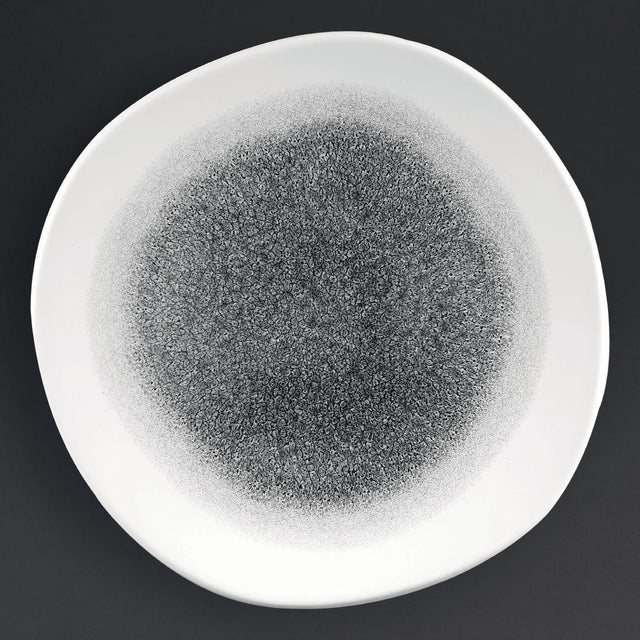 Churchill Studio Prints Raku Round Trace Plates Quartz Black 264mm (Pack of 12) - DC735 Plates Churchill