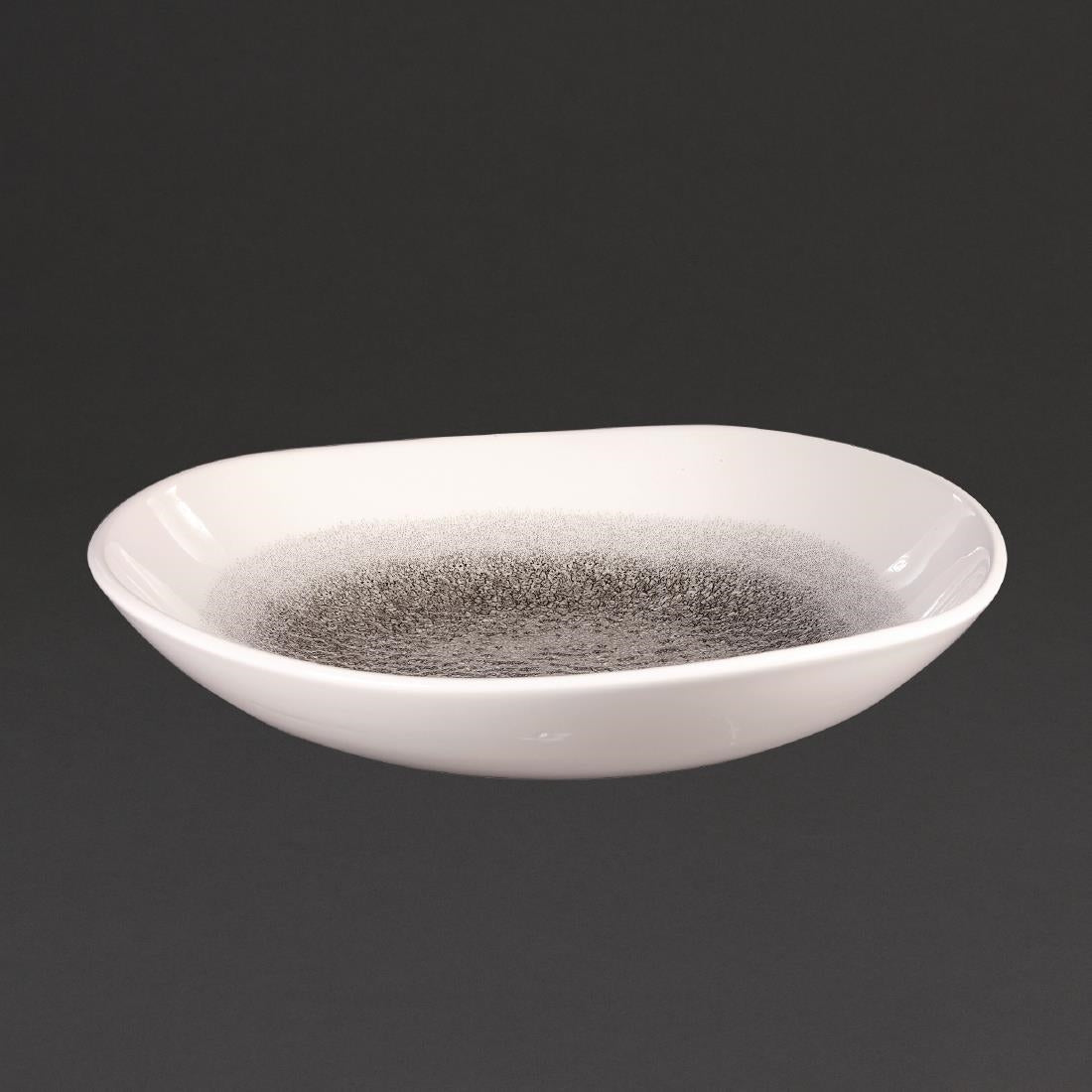 Churchill Studio Prints Raku Trace Round Bowl Quartz Black 253mm (Pack of 12) - DC737 Bowls Churchill