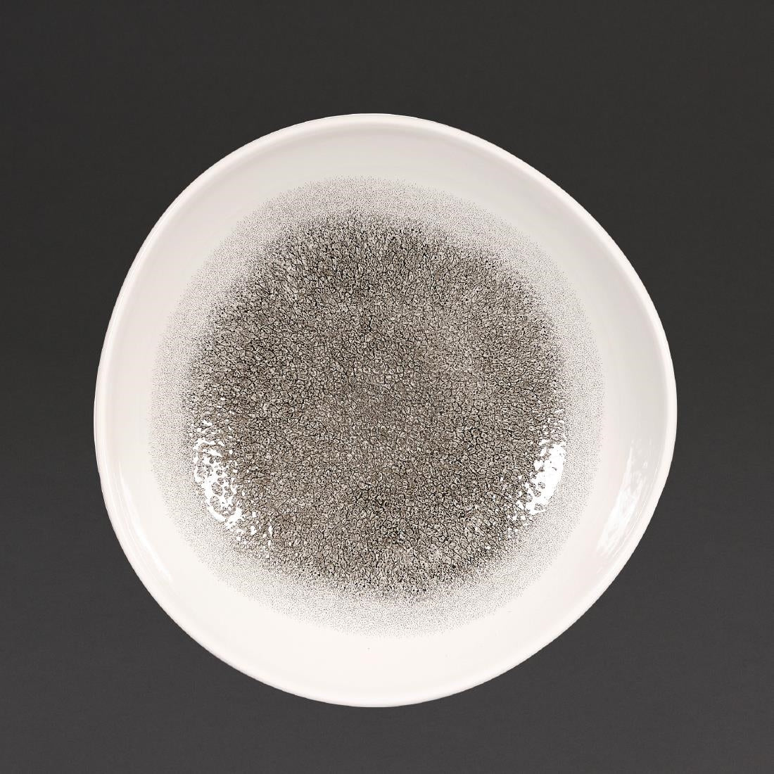 Churchill Studio Prints Raku Trace Round Bowl Quartz Black 253mm (Pack of 12) - DC737 Bowls Churchill