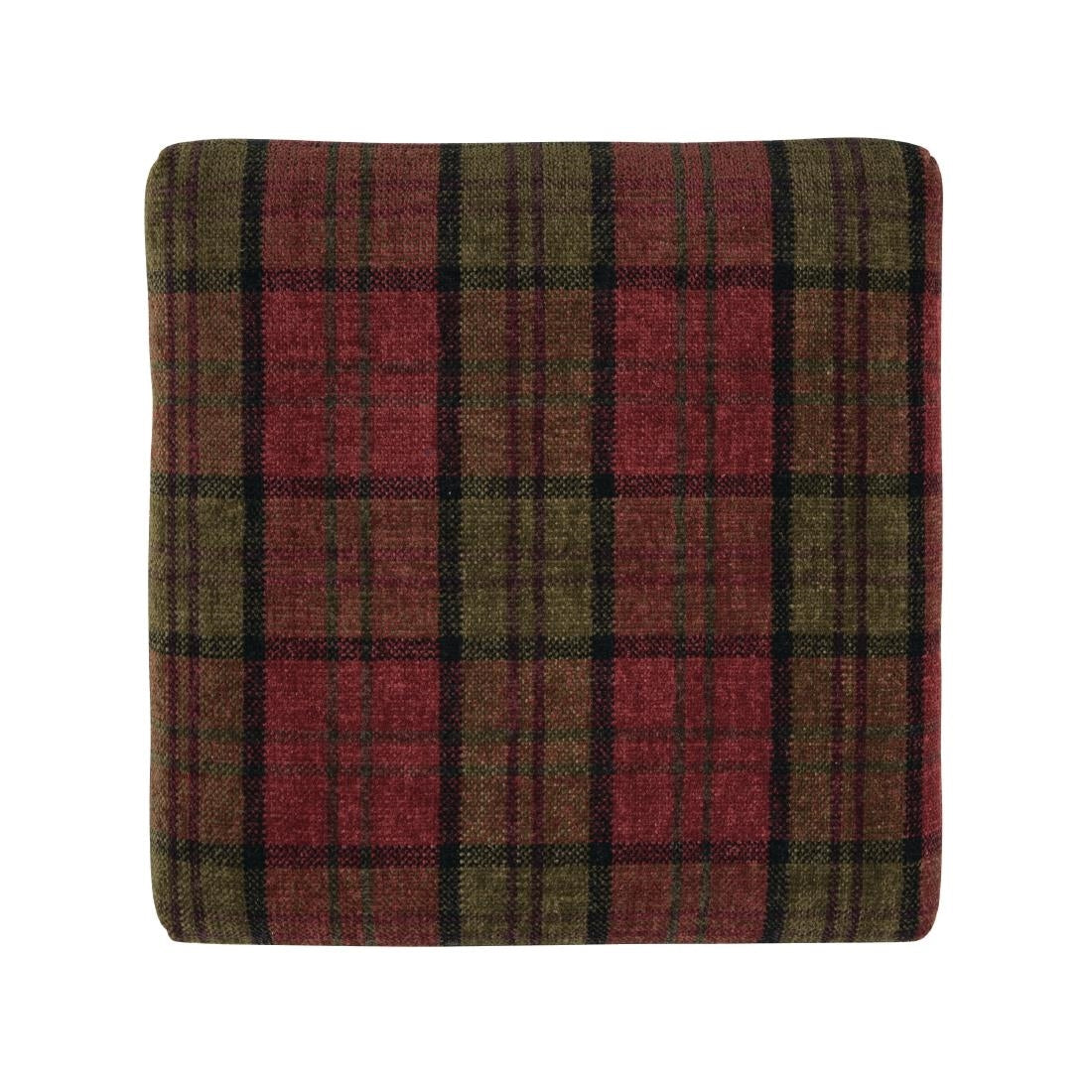 Bolero Dale High Stool Claret Tartan (Single) - DC825 Faux Leather Bar Stools Bolero