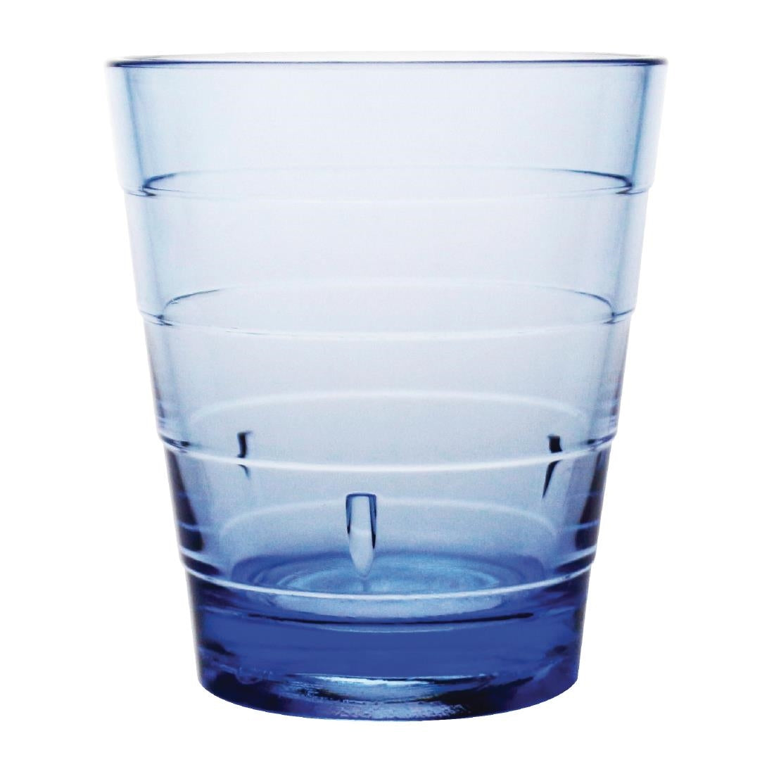 Olympia Kristallon Polycarbonate Ringed Tumbler Blue 285ml (Pack of 6) - DC921 Plastic Drinkware Olympia