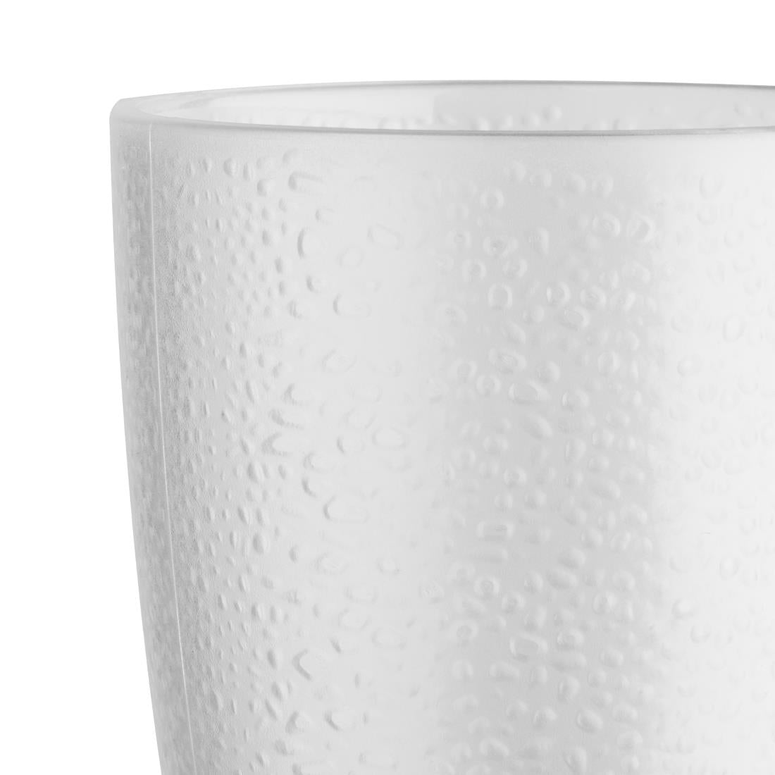 Olympia Kristallon Polycarbonate Tumbler Pebbled Clear 275ml (Pack of 6) - DC928 Plastic Drinkware Olympia