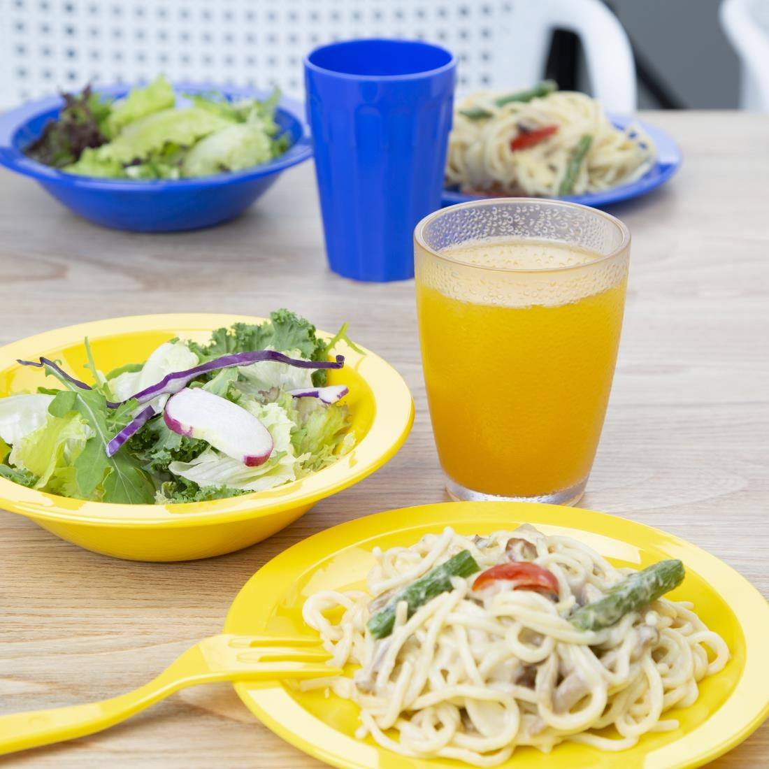 Olympia Kristallon Polycarbonate Tumbler Pebbled Clear 275ml (Pack of 6) - DC928 Plastic Drinkware Olympia