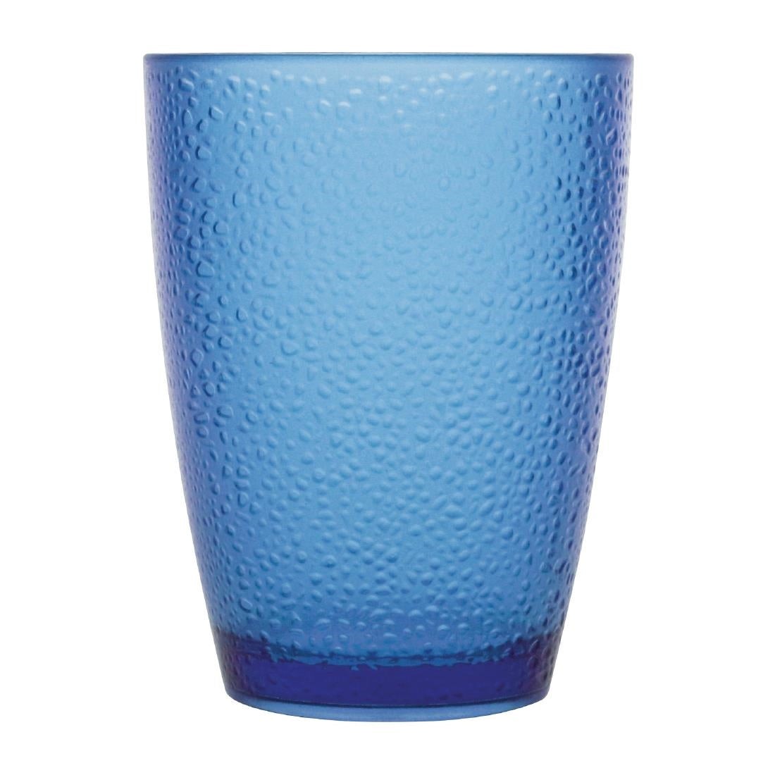 Olympia Kristallon Polycarbonate Tumbler Pebbled Blue 275ml (Pack of 6) - DC929 Plastic Drinkware Olympia