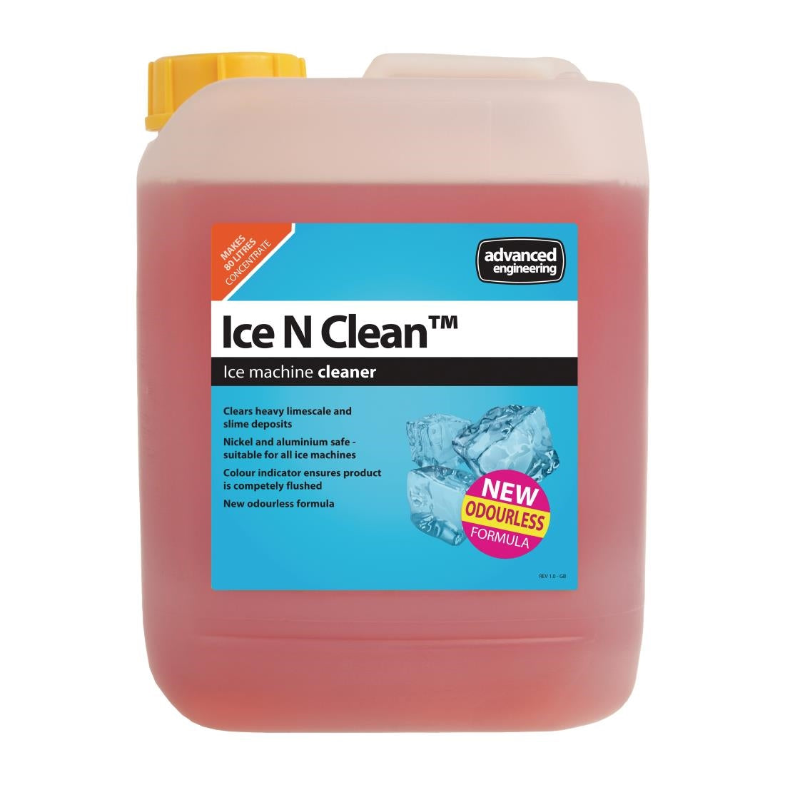 Ice N Clean Ice Machine Cleaner and Disinfectant Concentrate 5Ltr - CX026 Advanced Engineering