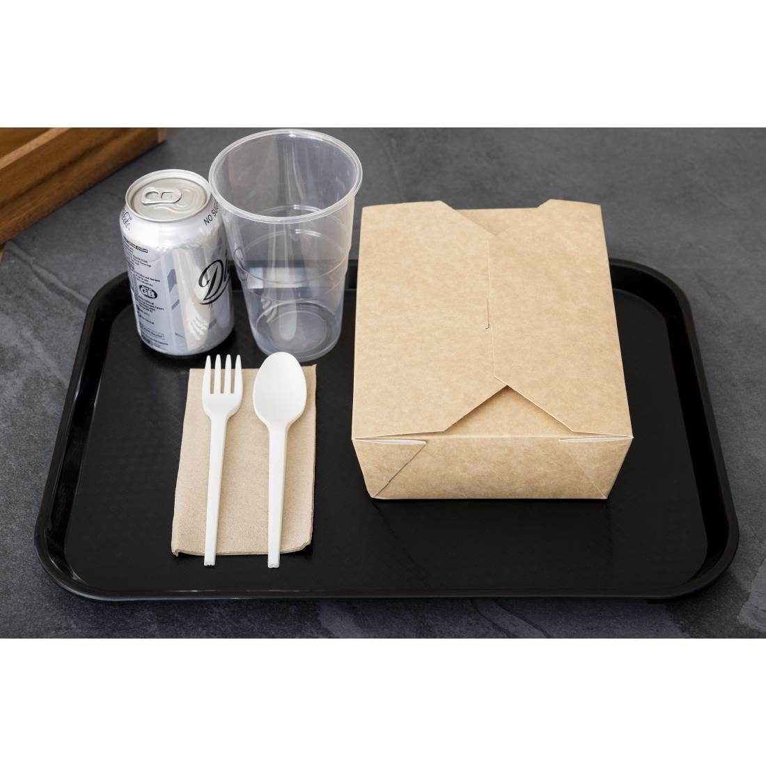 Cambro Polypropylene Fast Food Tray Black 410mm - DE312 Cambro