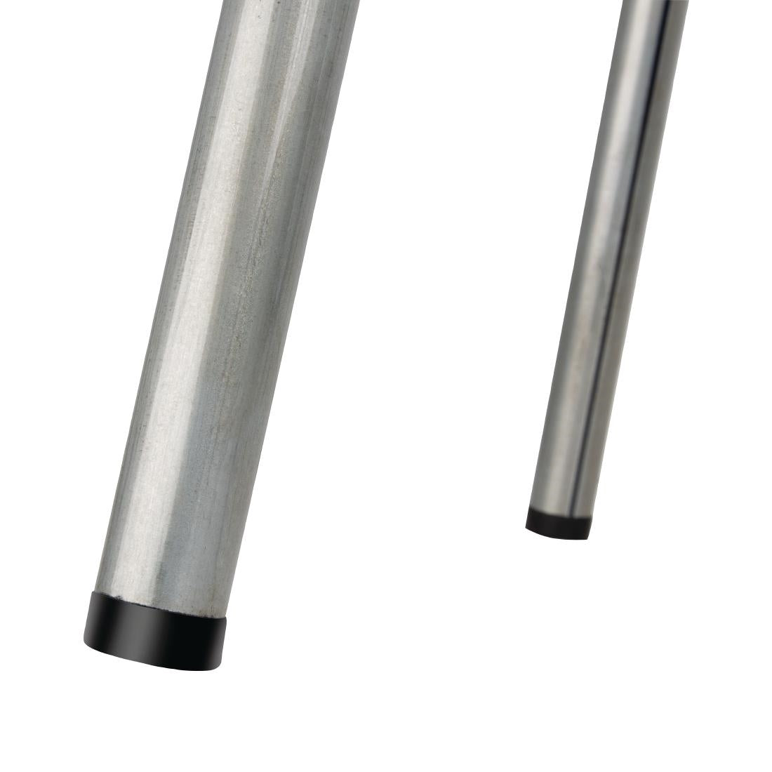 Bolero Galvanised Steel Low Stools with Wooden Seatpad (Pack of 4) - DE478 Metal Bar Stools Bolero