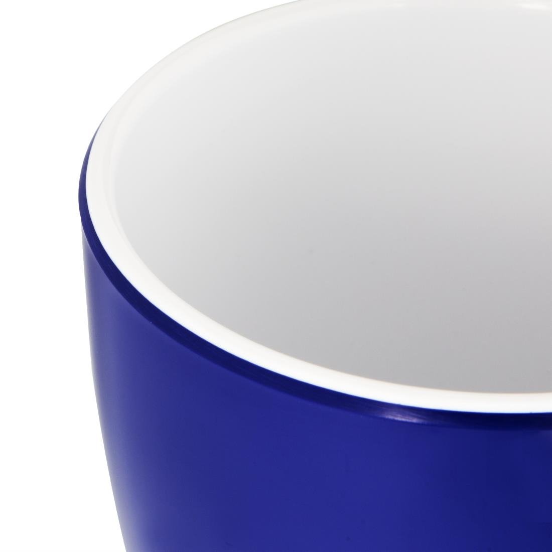 Olympia Kristallon Gala Colour Rim Melamine Mug Blue 285ml (Pack of 6) - DE609 Melamine and Polycarbonate Olympia