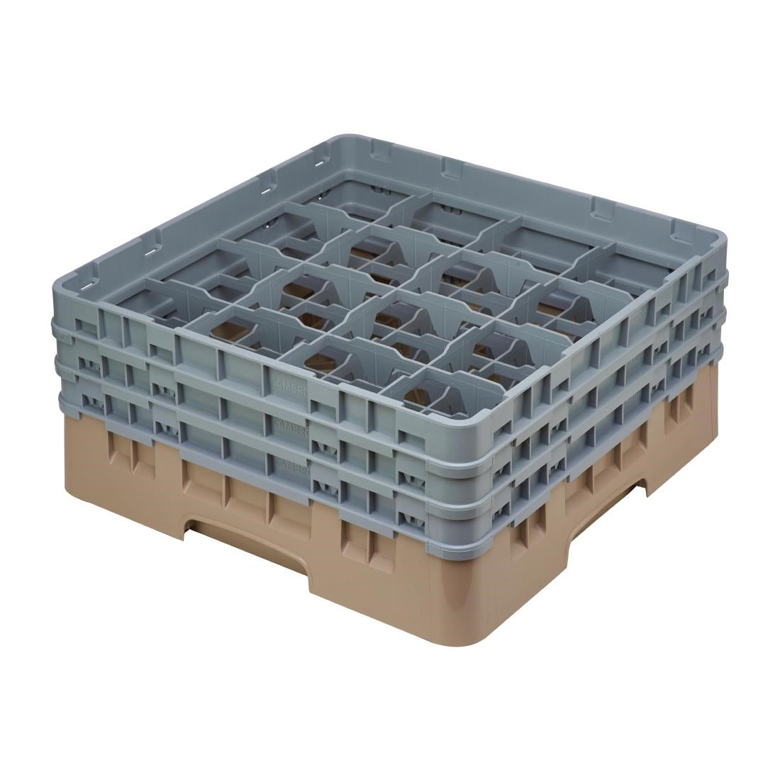 Cambro Camrack Beige 16 Compartments Max Glass Height 174mm - DE783 Cambro