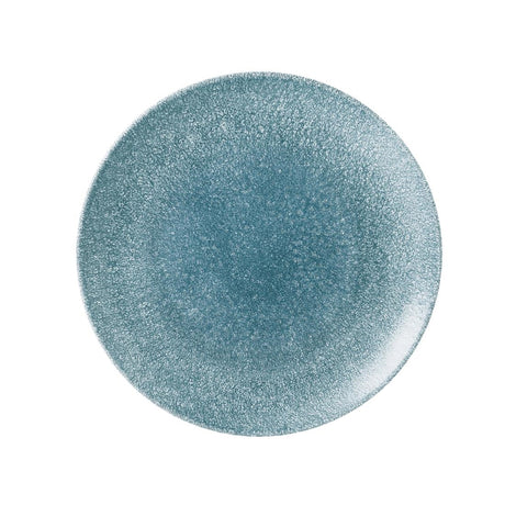 Churchill Studio Prints Raku Large Round Coupe Plate Topaz Blue 288mm - DE882 Plates Churchill