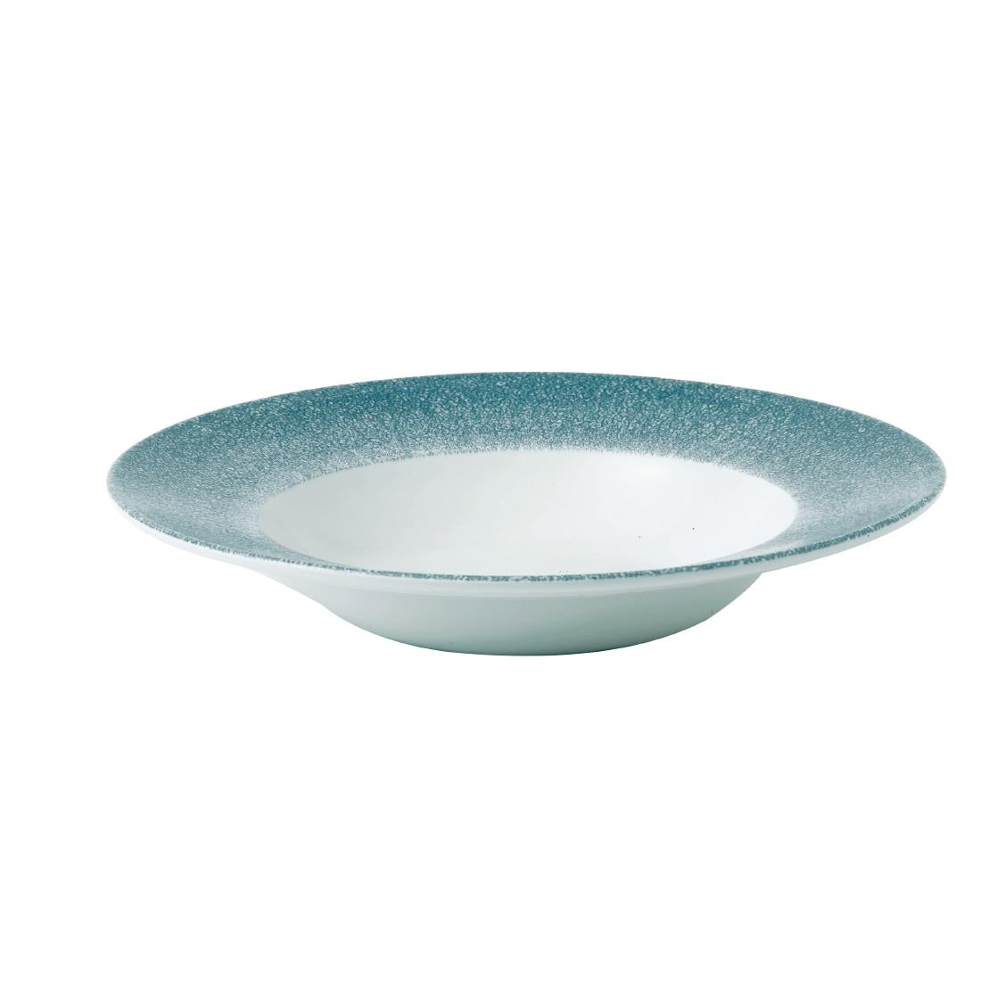 Churchill Studio Prints Raku Wide Rim Bowl Topaz Blue 280mm (Pack of 12) - DE886 Bowls Churchill