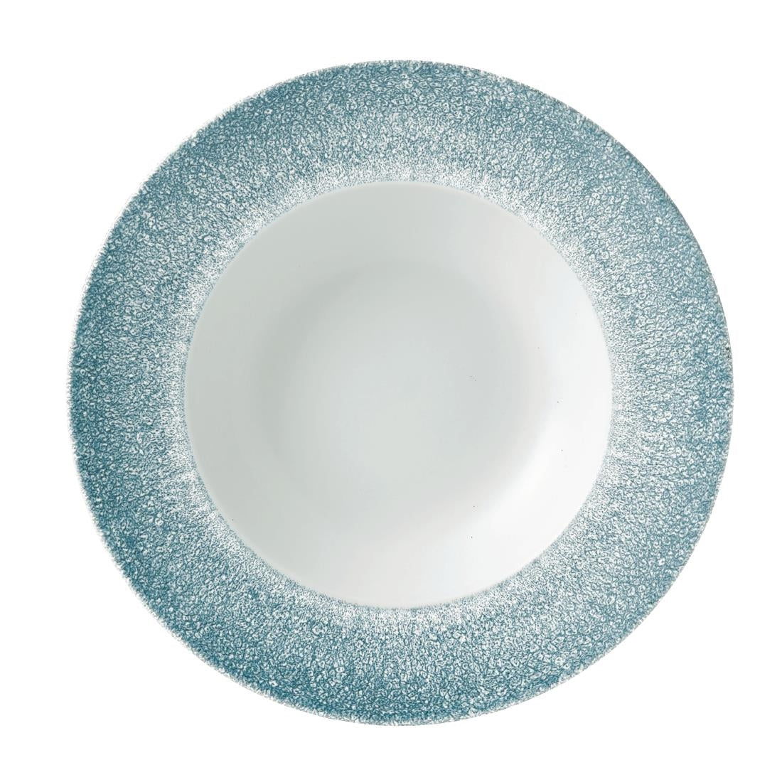 Churchill Studio Prints Raku Wide Rim Bowl Topaz Blue 280mm (Pack of 12) - DE886 Bowls Churchill