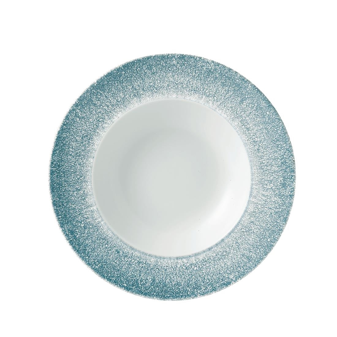 Churchill Studio Prints Raku Wide Rim Bowl Topaz Blue 240mm (Pack of 12) - DE887 Bowls Churchill