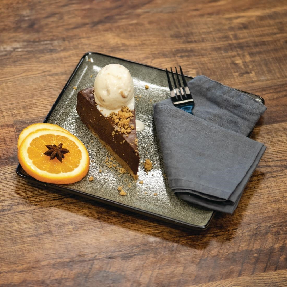 Olympia Mineral Square Plates 265mm (Pack of 4) - DF173 Plates Olympia