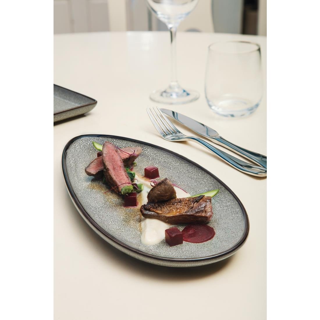 Olympia Mineral Leaf Plates 305mm (Pack of 6) - DF181 Plates Olympia