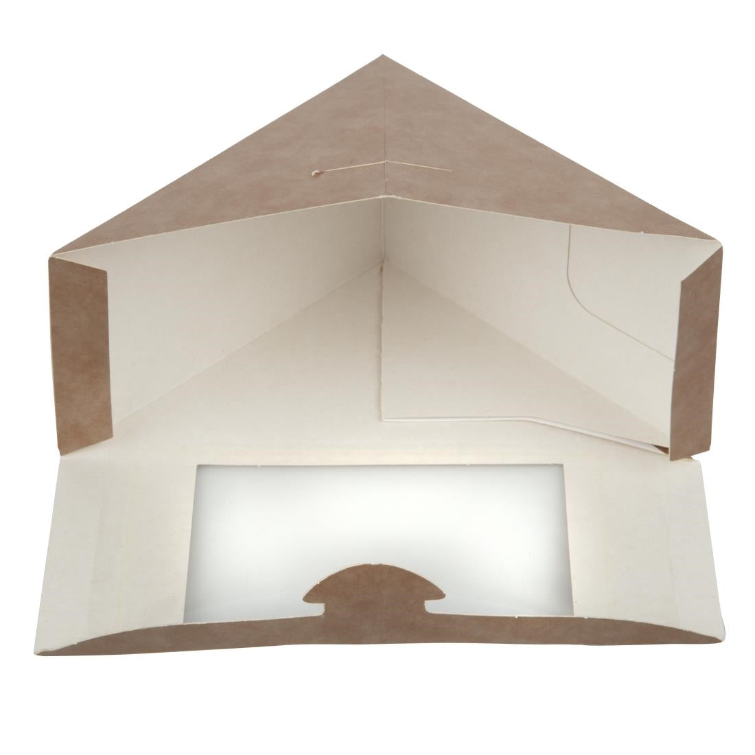 Colpac Recyclable Kraft Front-Loading Sandwich Wedges With PLA Window (Pack of 500) - DF605 Baguette & Sandwich Containers Colpac