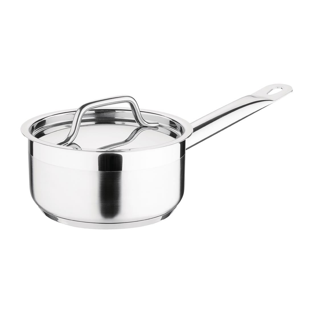 Nisbets Essentials Stainless Steel Saucepan With Lid 14cm - DF669 Nisbets Essentials