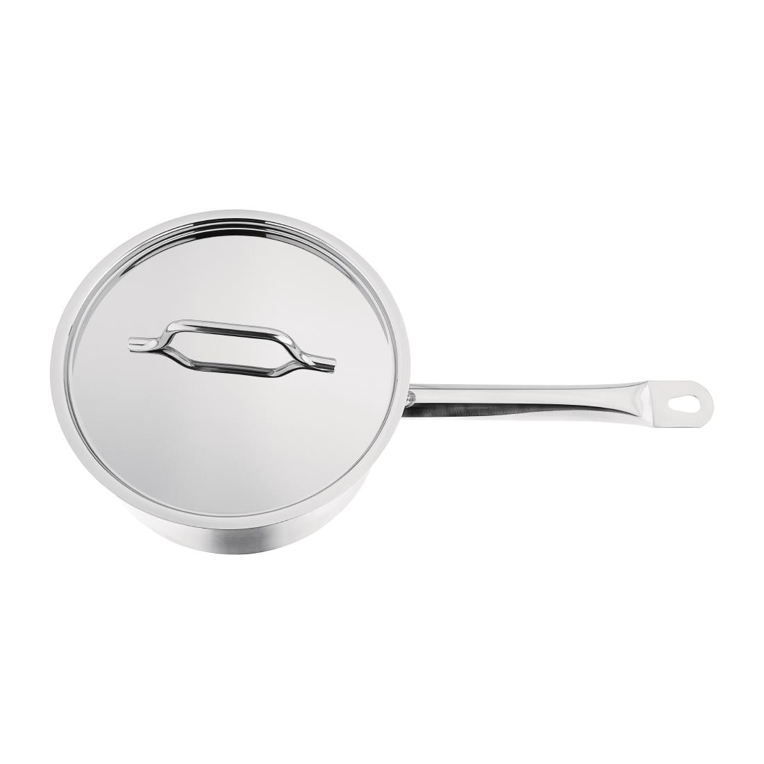 Nisbets Essentials Stainless Steel Saucepan With Lid 16cm - DF670 Nisbets Essentials