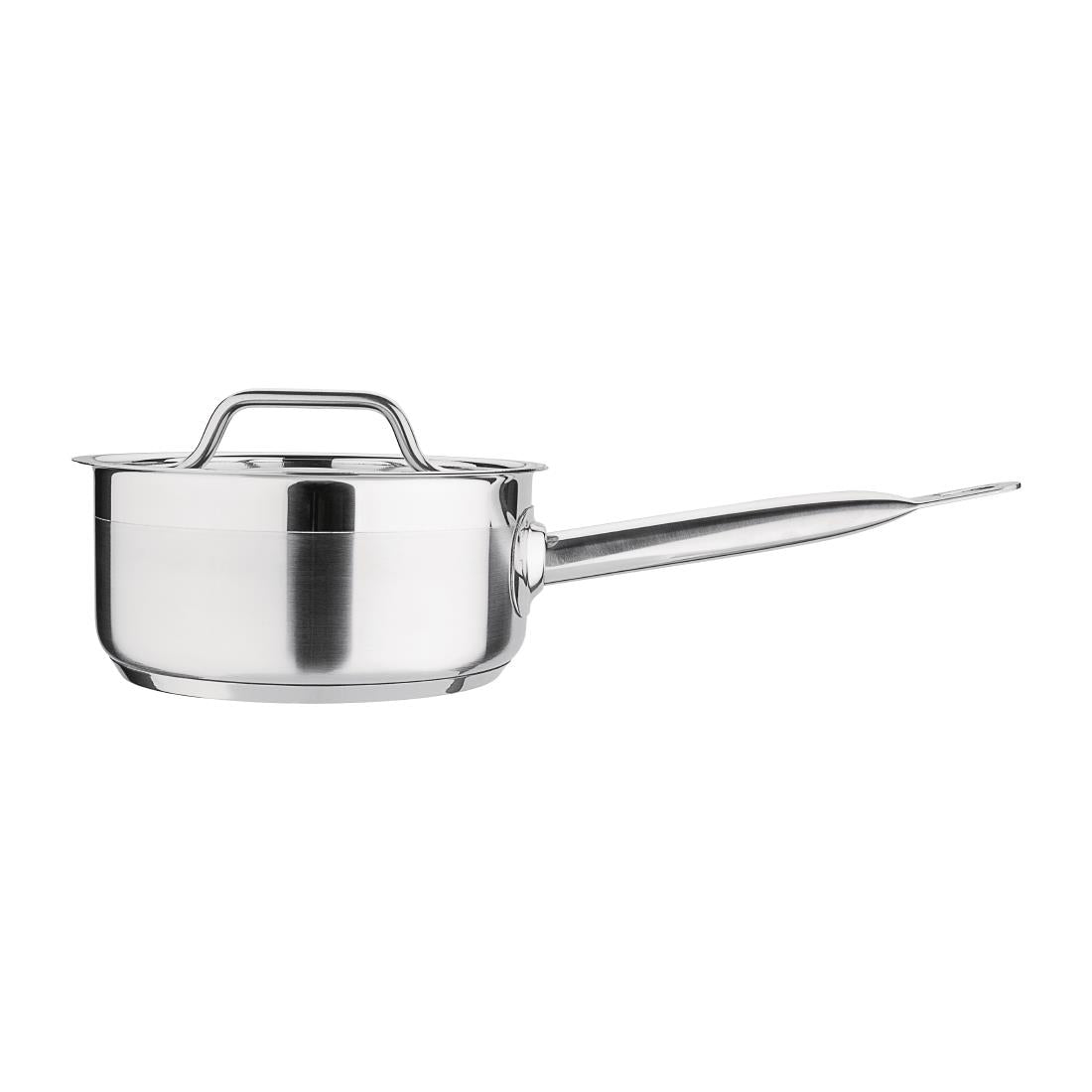 Nisbets Essentials Stainless Steel Saucepan With Lid 16cm - DF670 Nisbets Essentials